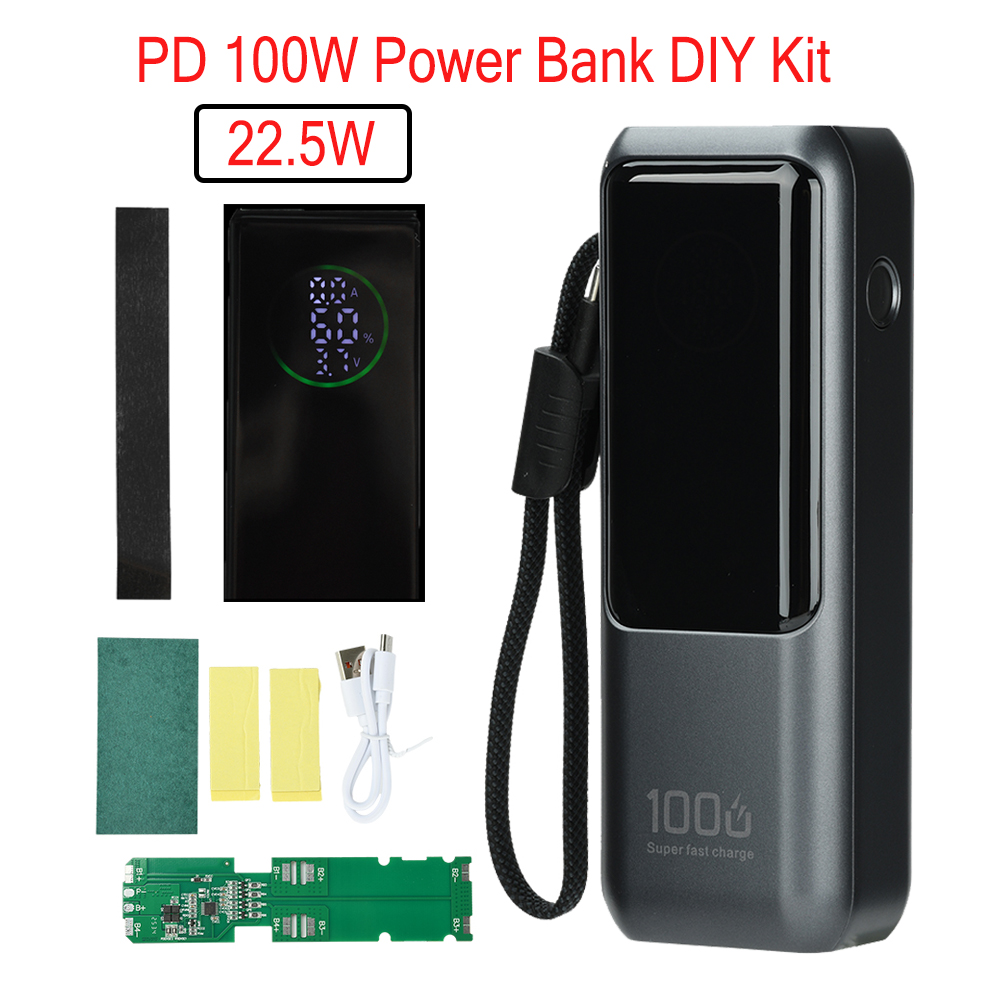 Power Banks - ชุดพาวเวอร์แบงค์ชาร์จเร็ว PD 100W พร้อมแบตเตอรี่ 21700 จำนวน