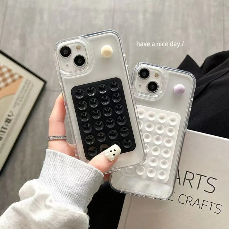 Phone Cases - แผ่นรองโทรศัพท์ซิลิโคนแบบดูดติดผนัง อเนกประสงค์ ทรงสี่เหลี่ยม กันลื่น ติดด้านเดียว พร้อมสติกเกอร์ด้านหลัง