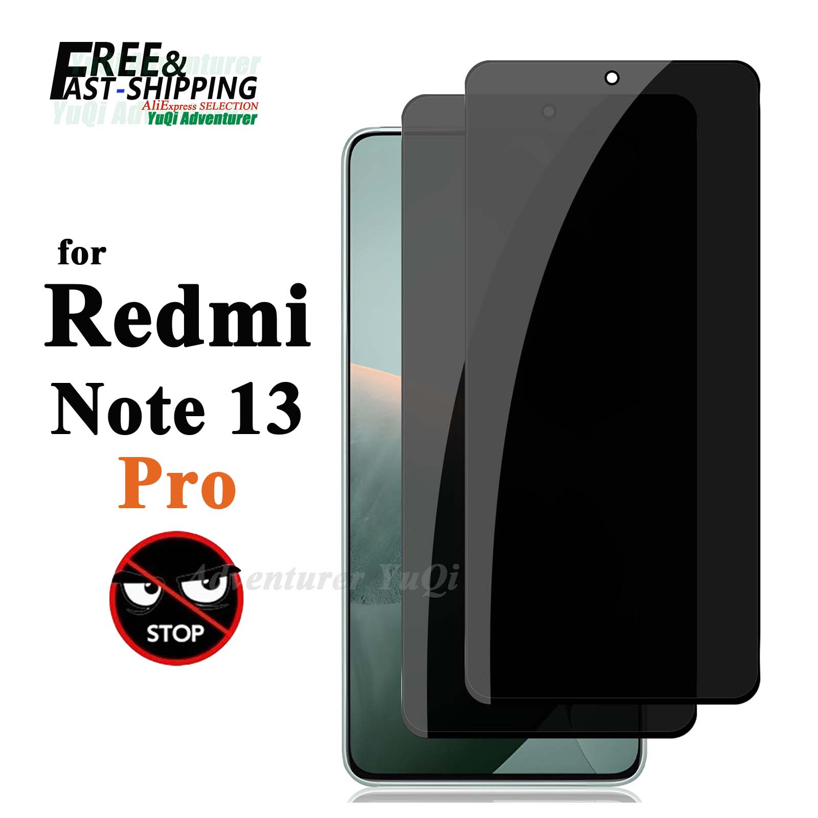 Anti Spy Privacy Glass Case - Anti Spy Screen ProtectorสําหรับRedmiหมายเหตุ 13 Pro