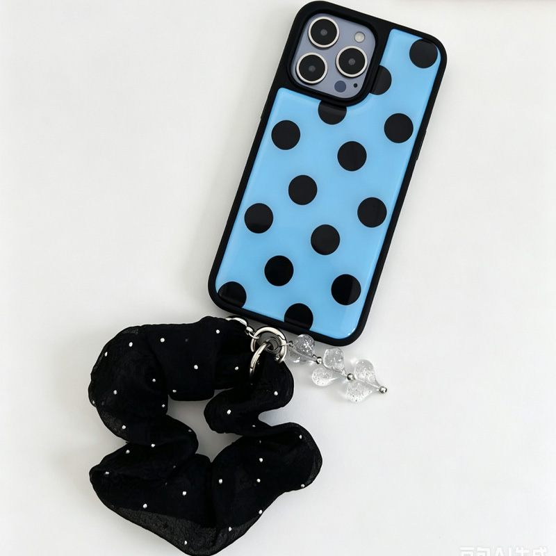 เคสโทรศัพท์ลายจุดสีน้ำเงินดำ พ - Clear Shockproof Bumper Case บทวิจารณ์และราคา