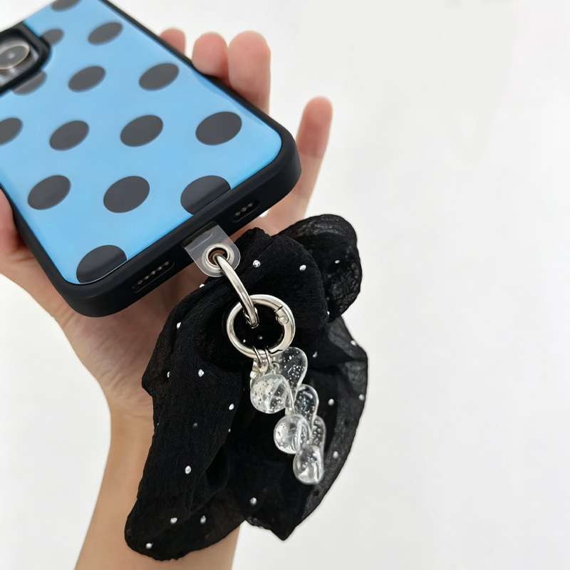 เคสโทรศัพท์ลายจุดสีน้ำเงินดำ พ - Clear Shockproof Bumper Case บทวิจารณ์และราคา