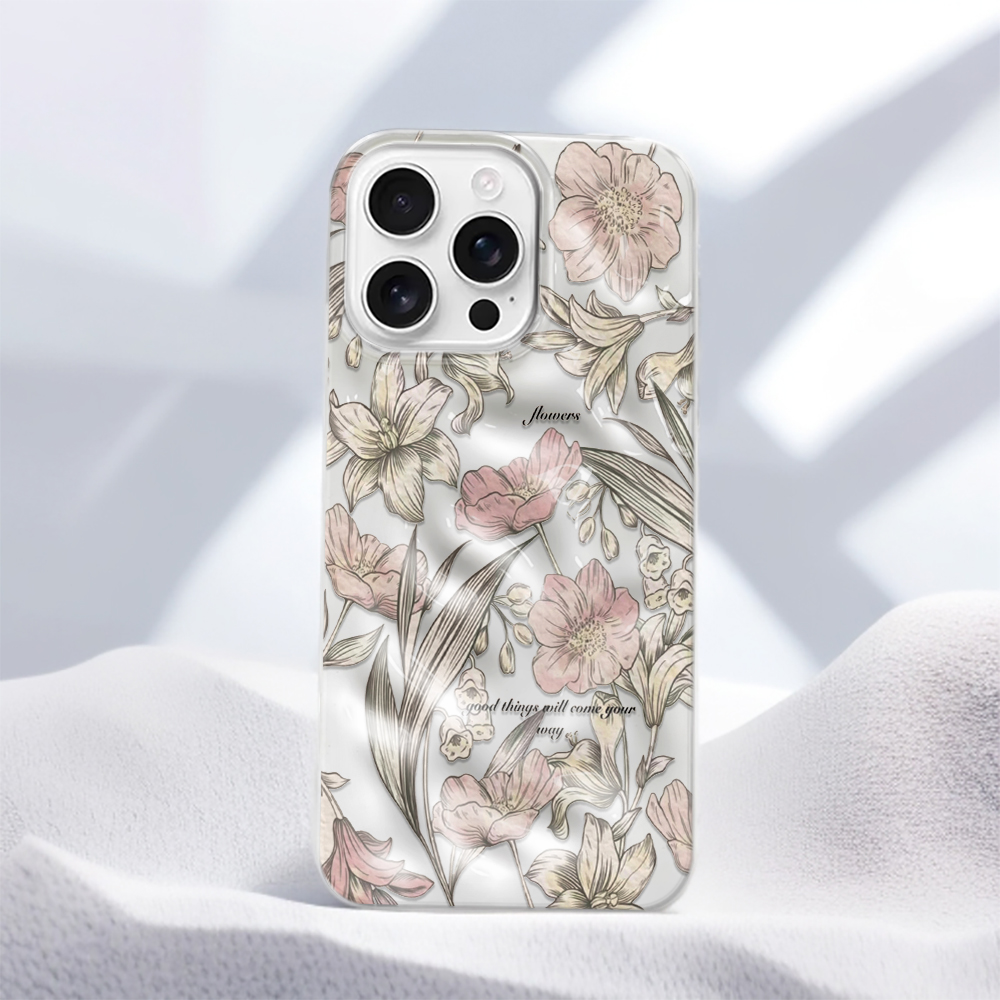 เคสโทรศัพท์ TPU ลายดอกไม้สไตล์ - Vintage Floral Pattern Soft Case บทวิจารณ์และราคา