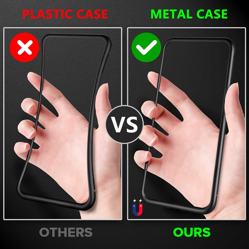 เคสโลหะแม่เหล็กกระจกนิรภัยป้อง - Anti Spy Privacy Glass Case บทวิจารณ์และราคา